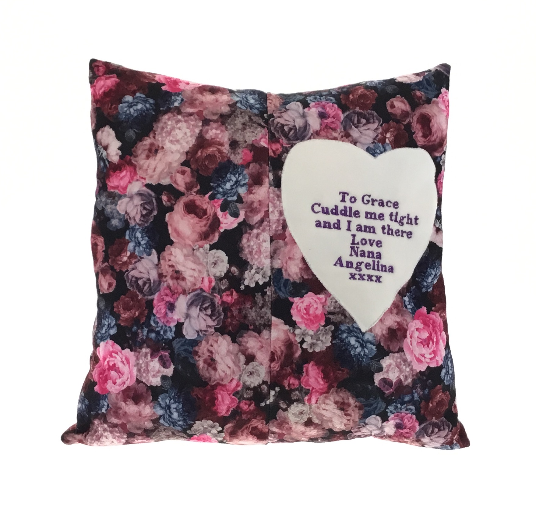 IMG_3151 Grandma memory keepsake cushion, memory pillow, handmade keepsake