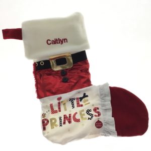 Christmas stocking keepsake, Xmas stocking made from baby clothes, personalised stocking
